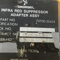 Pallet of Aircraft Parts: UH-60, Sikorsky Aircraft, 2 ea Used Infrared Suppressor Adapters - US Only (See Description)