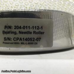 P/N: 204-011-112-001, Needle Roller Bearing, S/N: CPA14052-07, Overhauled BH, ID: D11