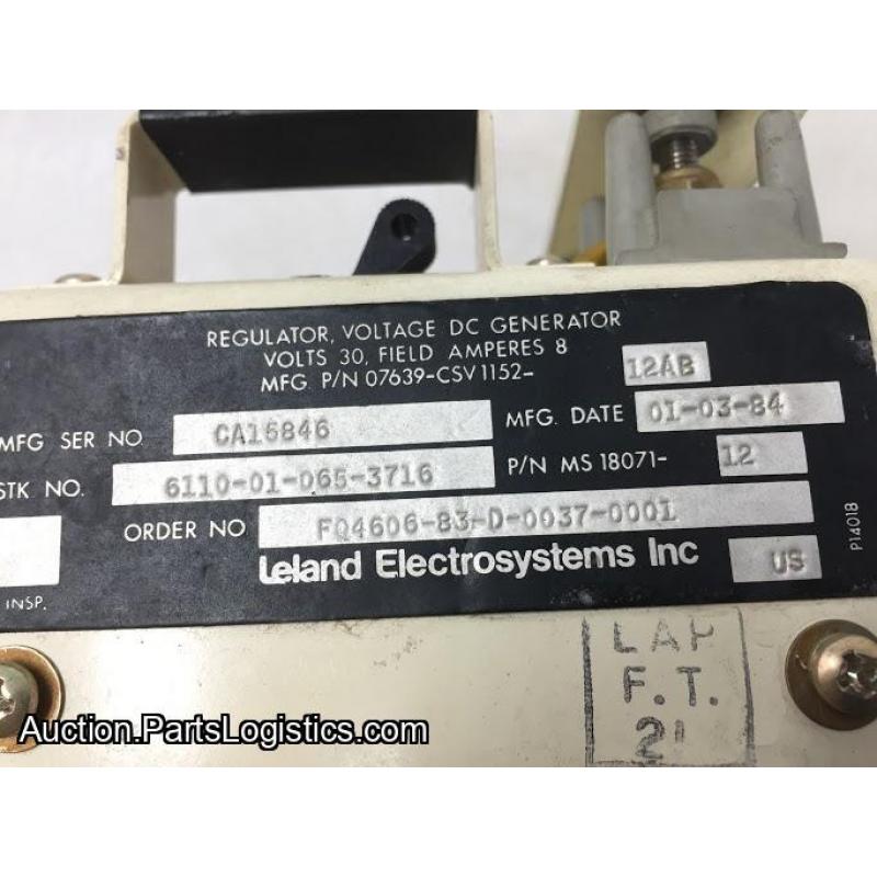 PN: CSV1152-12AB, Voltage Regulator, SN: CA15846, Overhauled, MULTI-AIRCRAFT,  ID: D11