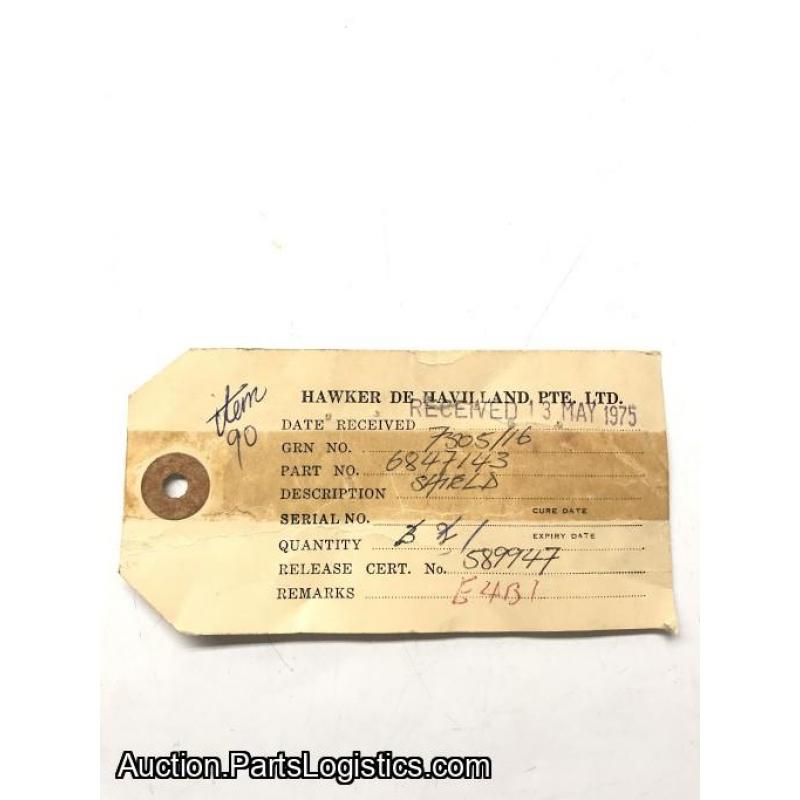P/N: 6847143, 3rd Stage Shield Nozzle, S/N: 669-175-2, New Surplus RR M250, ID: D11