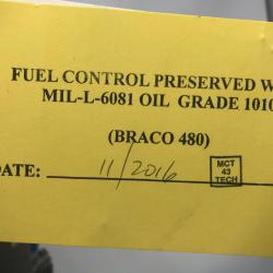 P/N: 1-170-780-01, S/N: 672AS2567, Fuel Control Unit, Serviceable, OEM Approved Honeywell, ID: CSM
