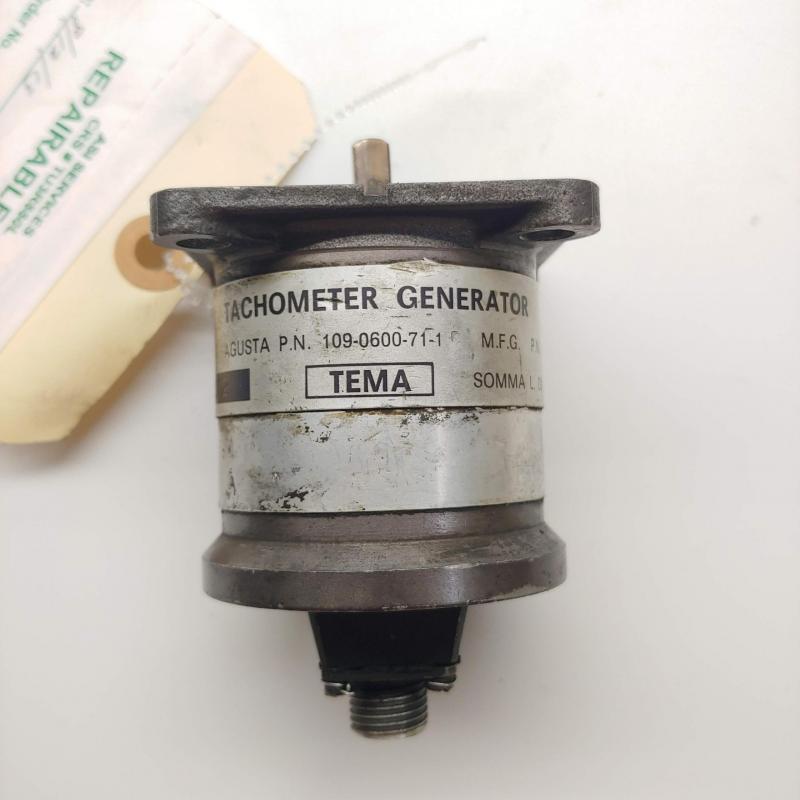 PN: 109-0600-71-1, Tachometer Generator, SN: 012, As Removed, Agusta Helicopter