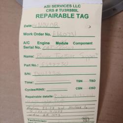 Rolls-Royce M250 C20B Support & Seal Assembly, Power Turbine, P/N: 6898730, S/N: DW19306, Used, ID: AZA