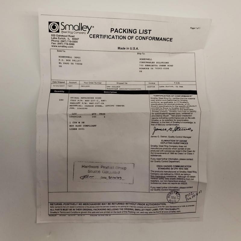 Multiple Rolls-Royce M250 Consumables, ID: AZA