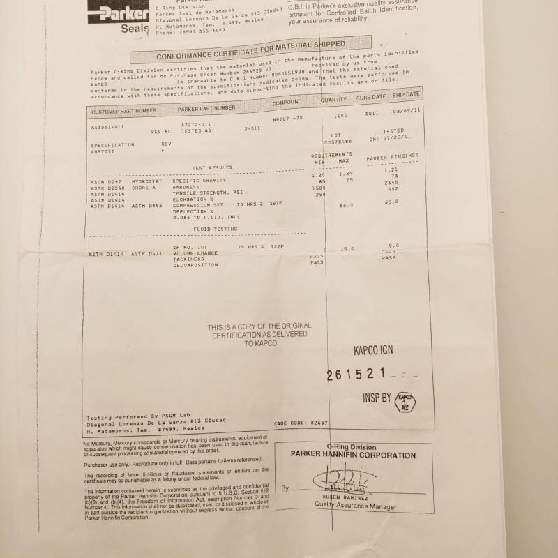 Rolls-Royce M250 Consumables, ID: AZA