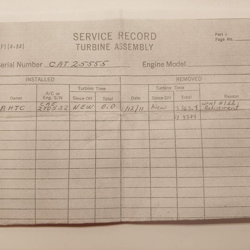 Rolls-Royce M250 C20 Turbine 2nd Stage Nozzle Assembly, P/N: 23031938, S/N: X43711, Used, ID: AZA