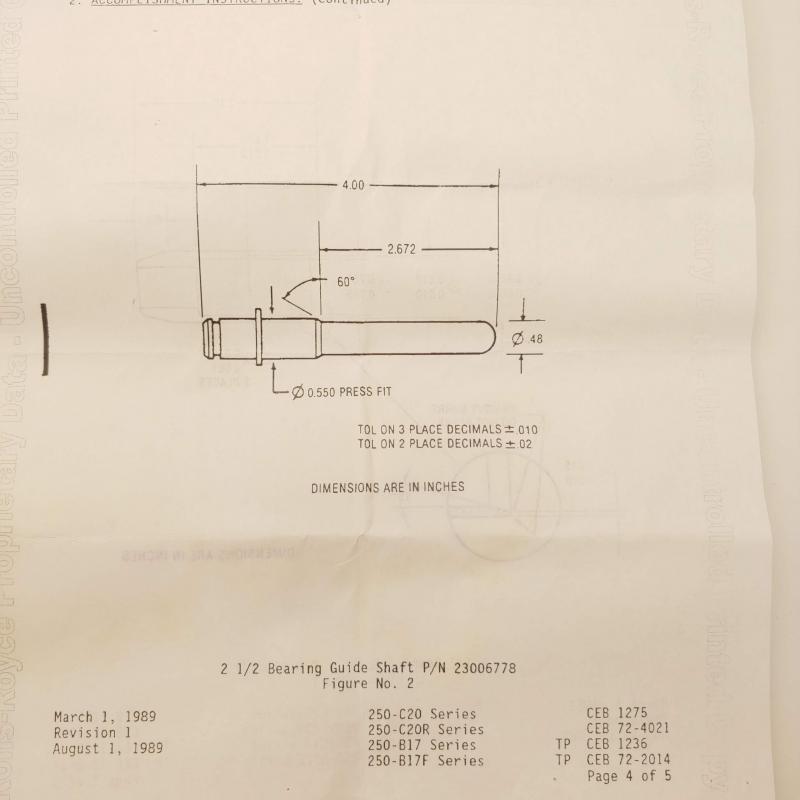 Rolls-Royce Bearing Guide, P/N: 6872646, Used, ID: AZA
