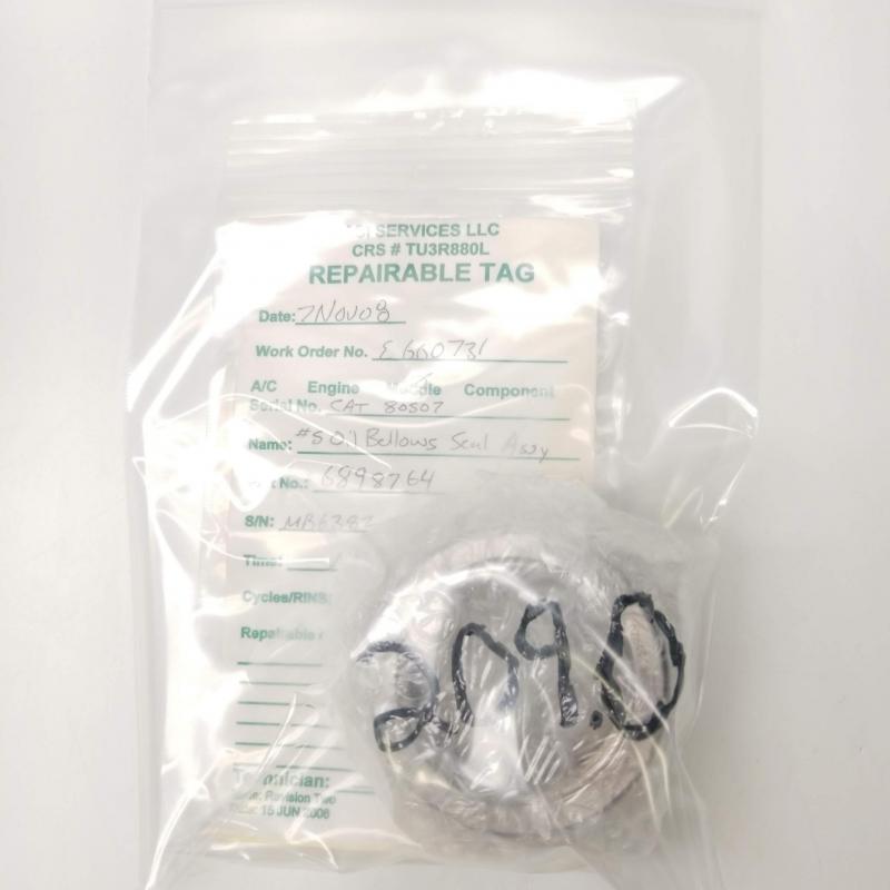 Rolls-Royce M250, Oil Bellows Seal, P/N: 6898764, S/N: MB6382, As Removed, ID: AZA