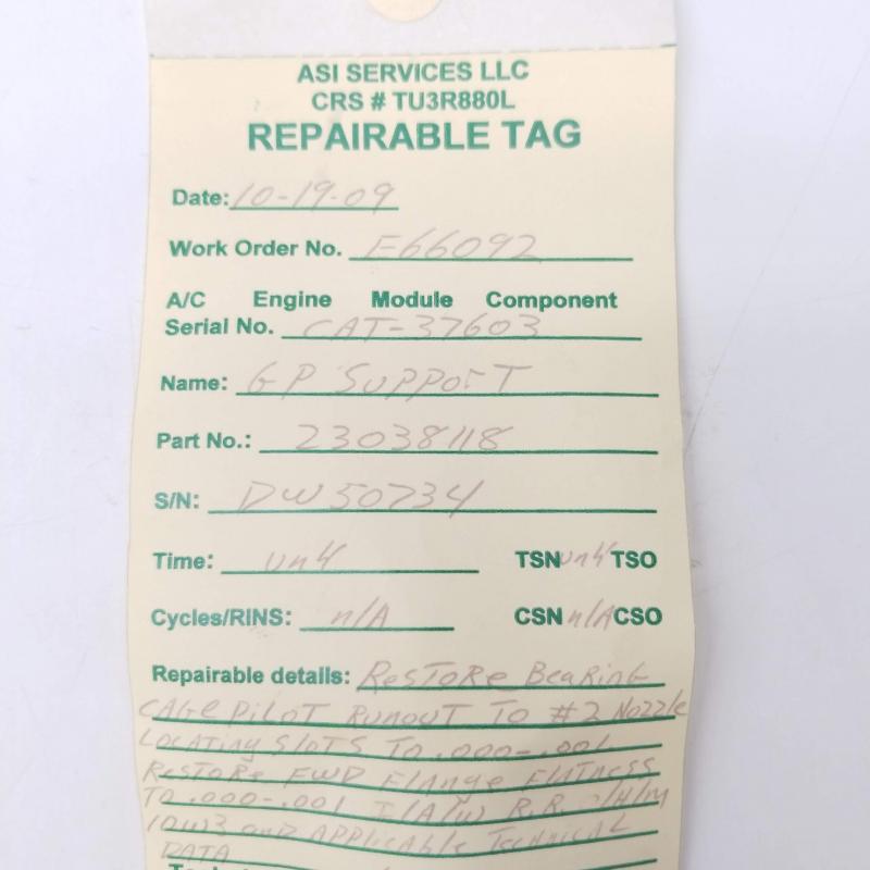 As Removed Rolls-Royce M250 Gas Producer Support, P/N: 23038118, S/N: DW50734, ID: AZA