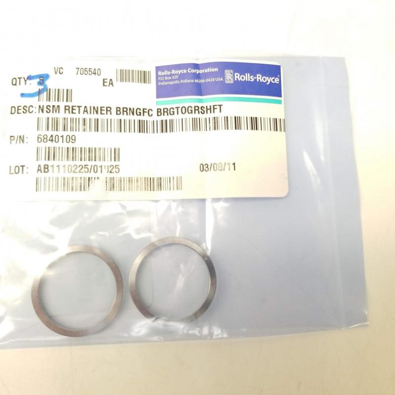 New OEM Approved RR M250, Fuel Control Bearing Retainer, P/N: 6840109, ID: CSM