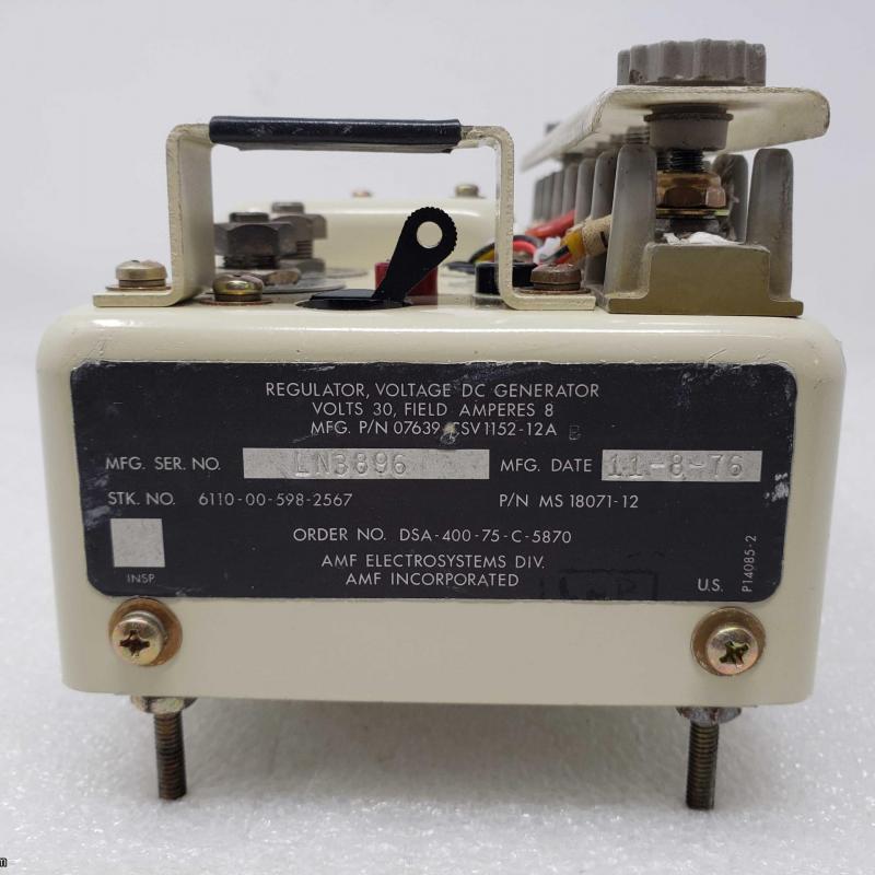 PN: CSV1152-12AB, Voltage Regulator, SN: LN3896, OH, GE Aviation
