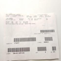 P/N: 206-011-859-101, Washers, New, BH, ID: D11