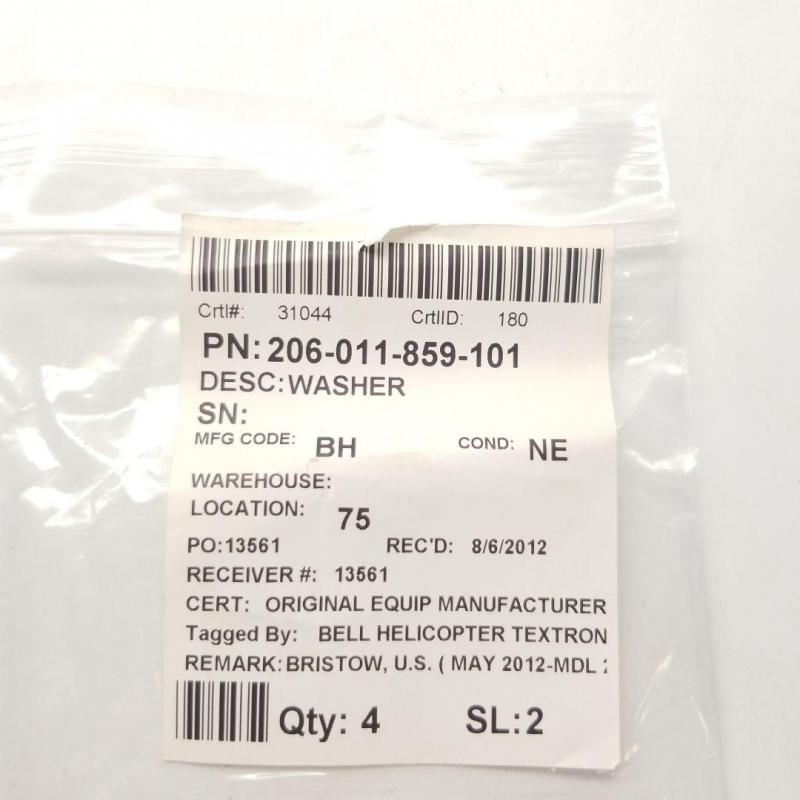 P/N: 206-011-859-101, Washers, New, BH, ID: D11